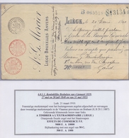 1910: Wissel Van / Traite De ## A.&G. MERCIER, Liège*Bruxelles*Anvers ## Aan/à ## Mr. G. Vander Haegen, GENT/GAND ## - Documents