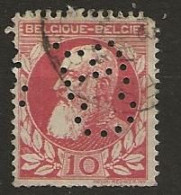 Timbre Belge Perforé CB - 1909-34