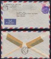 China Hong Kong 1961 AIRMAIL Cover To MIRI Sarawak Malaysia Blue Mute Postmark - Storia Postale