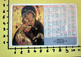 PONTIFICIE OPERE MISSIONARIE 1989  CALENDARIO TASCABILE PLASTIFICATO - Grossformat : 1981-90