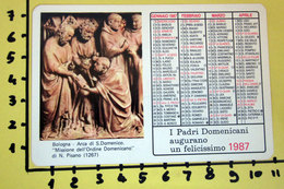 PADRI DOMENICANI 1987  CALENDARIO TASCABILE PLASTIFICATO - Grand Format : 1981-90