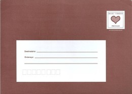 BRAZIL Envelope Prepaid Stationary - BRAILE BLIND HEART LOVE VALENTINE - New (GN 0328) - Postwaardestukken