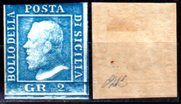 Sicilia-018 - Emissione 1859:  Sassone N. 8 (+) LH - Senza Difetti Occulti. - Sicilia