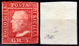 Sicilia-019 - Emissione 1859:  Sassone N. 9 (sg) NG - Senza Difetti Occulti. - Sicilia