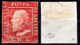 Sicilia-020 - Emissione 1859:  Sassone N. 9 (sg) NG - Senza Difetti Occulti. - Sicilia