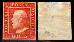 Sicilia-022 - Emissione 1859:  Sassone N. 9 (sg) NG - Senza Difetti Occulti. - Sicilia