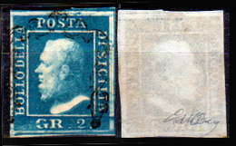 Sicilia-033 - Emissione 1859:  Sassone N. 8 (o) Used - Senza Difetti Occulti. - Sicilia