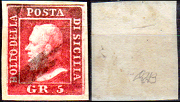 Sicilia-038 - Emissione 1859:  Sassone N. 10 (o) Used - Senza Difetti Occulti. - Sicilië