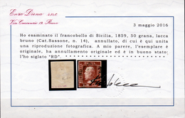 Sicilia-044 - Emissione 1859:  Sassone N. 14 (o) Used - Senza Difetti Occulti. - Sicilië