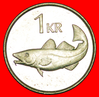 + GREAT BRITAIN FISH (1989-2011): ICELAND ★ 1 KRONE 1991 MINT LUSTER! LOW START ★ NO RESERVE! - Iceland