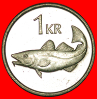 + GREAT BRITAIN FISH (1989-2011): ICELAND ★ 1 KRONE 1992 MINT LUSTER! LOW START ★ NO RESERVE! - Iceland