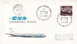 Luxembourg 1969 - Vol Inaugural Luxembourg-Prague (7.217) - Brieven En Documenten