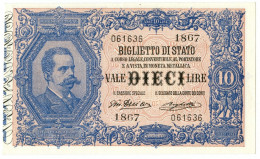 10 LIRE BIGLIETTO DI STATO EFFIGE UMBERTO I 10/04/1915 SUP+ - Regno D'Italia – Autres