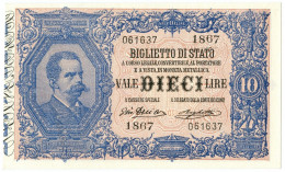 10 LIRE BIGLIETTO DI STATO EFFIGE UMBERTO I 10/04/1915 SUP+ - Regno D'Italia – Autres