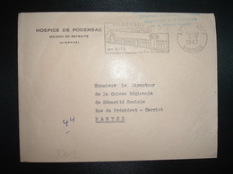 LETTRE HOSPICE MAISON DE RETRAITE OBL.MEC.6-9 1967 33 PODENSAC GIRONDE SON SITE Ses Vins De Graves - Autres & Non Classés