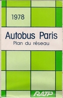 PARIS - PLAN DU RÉSEAU Des AUTOBUS (RATP) 1978. - Europe