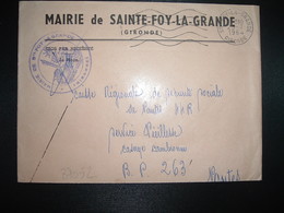 LETTRE MAIRIE OBL.MEC.23-7 1964 STE FOY LA GRANDE GIRONDE (33) - Other & Unclassified