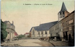 76 - CANTELEU -- L'Eglise Et Route De Rouen - Canteleu