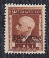 WWII Italy Occupation Of Slovenia, Ljubljana Province, Revenue Stamp, MNH (**) - Lubiana