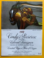 10984 - Cindy's Réserve Cabernet Sauvignon 1984 Afrique Du Sud Flight Of Ndongeni Artiste L.Matsoso Spécimen - Kunst