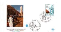 VATICAN FDC 1991 VOYAGE PAPE JEAN PAUL II TANZANIE BURUNDI RWANDA COTE D'IVOIRE - FDC