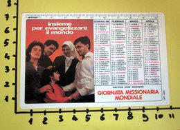 GIORNATA MISSIONARIA MONDIALE 1986  CALENDARIO TASCABILE PLASTIFICATO - Grand Format : 1981-90