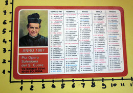 PIA OPERA SALESIANA S. CUORE 1987  CALENDARIO TASCABILE PLASTIFICATO - Big : 1981-90