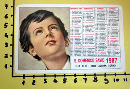S. DOMENICO SAVIO 1987  CALENDARIO TASCABILE PLASTIFICATO - Grand Format : 1981-90