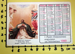 PADRI DOMENICANI 1989  CALENDARIO TASCABILE PLASTIFICATO - Tamaño Grande : 1981-90