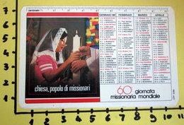 60° GIORNATA MISSIONARIA MONDIALE 1987  CALENDARIO TASCABILE PLASTIFICATO - Big : 1981-90