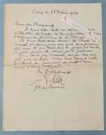 L.A.S 1928 Général Henri De LACROIX - à Son Cher ROUGEMONT - Abymes (Guadeloupe) - Fleurier (Suisse) Lettre Autographe - Autographs