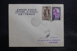 SOUDAN - Enveloppe Du Voyage D’étude Par Avion Bamako / Dakar En 1937 - L 34811 - Brieven En Documenten