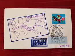 TOUR AROUND THE WORLD, PUT OKO SVIJETA 1974., BEIRUT- BOMBAY, TOKYO, NEW YORK.. JAT - Airmail