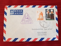 PRVI LET ZAGREB- MOSTAR 1964. - Luftpost