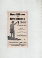 Publicité 1937 Houillères De Ronchamp Charbon Vapeur Forge Coke - Advertising