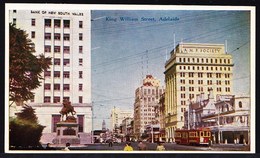 RARE OLD CARD * ADELAIDE - KING WILLIAM STREET With Bank Of New South Wales * - As New !! - Adelaide
