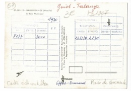 Hagondange, Parc Municipal, Suivi Commercial Au Verso, Année Création : 1970, Commande : 3000 - Réceptions : 2890 - Hagondange