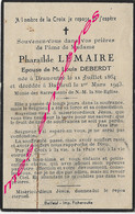 En 1943-Dranoutre (B) Bailleul (59) Pharaïlde LEMAIRE Ep Louis DEBERDT Née 1864 - Todesanzeige