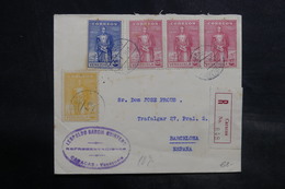 VENEZUELA - Enveloppe En Recommandé De Caracas Pour L' Espagne En 1931 , Affranchissement Plaisant - L 34889 - Venezuela
