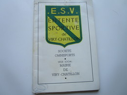E.S.V. - Entente Sportive De VIRY-CHATILLON - Tous Les Sports Et Publicités Locales (64 Pages) - Viry-Châtillon
