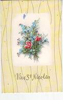 FANTAISIES . ILLUSTRATEURS . BOUQUET DE FLEURS . SAINT NICOLAS . - Saint-Nicolas