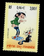 France 2001 -  Neuf - Scanné Recto Verso - Y&T N° 3370 - Fête Du Timbre - Bande Dessinée Gaston Lagaffe - Unused Stamps