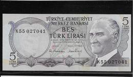 Turquie - 5 Lira - Pick N°185 - NEUF - Turquie