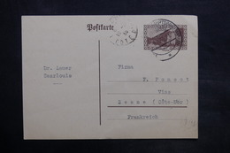 SARRE - Entier Postal De Saarlouis Pour La France En 1933 - L 35019 - Postal Stationery