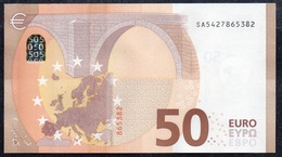 50 EURO ITALIA  SA  S021  Ch. "42"  - DRAGHI   UNC - 50 Euro