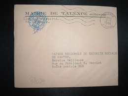 LETTRE MAIRIE OBL.MEC.2-3 1966 TALENCE GIRONDE (33) - Other & Unclassified