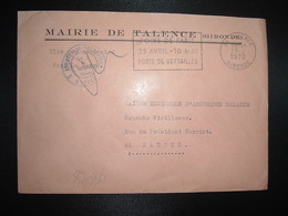 LETTRE MAIRIE OBL.MEC.23-2 1970 33 TALENCE GIRONDE FOIRE DE PARIS 25 AVRIL - 10 MAI PORTE DE VERSAILLES - Sonstige & Ohne Zuordnung