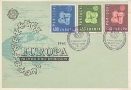 CM31  Portugal - Carte Maximum Avec Timbres Europa 1961   TB - 1961