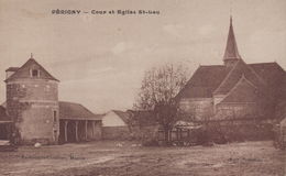 Perigny : Cour Et Eglise St-Leu - Perigny