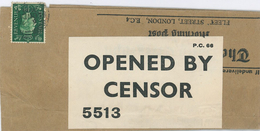 Zeitungsschleife Opened B Censor Zeitungsschleife Censor 5513 - Permit B50 [Switzerland] - Lettres & Documents